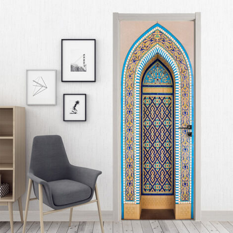 (38,5 x 200 cm x 2 pièces) Autocollant de porte effet 3D 13