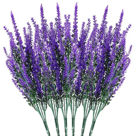 Lot de 6 lavandes artificielles, fleurs artificielles exquises, pour (1/5)