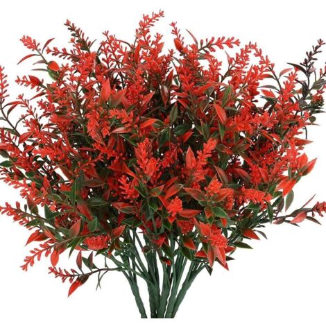 Lot de 6 fleurs de lavande artificielles, réalistes, résistantes aux UV et lumineuses. (1/5)