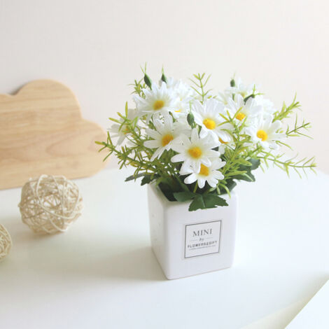 Fleurs artificielles, marguerite avec pampilles artificielles soyeuses (1/5)