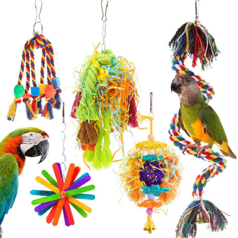 Jouets pour perroquets Jouets et accessoires pour cage de per (1/5)
