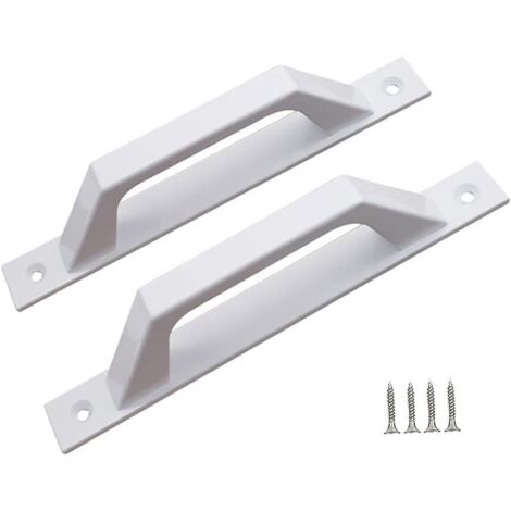 Poignée de porte de cuisine en alliage d'aluminium montée sur verre et plastique (blanc D) (1/4)