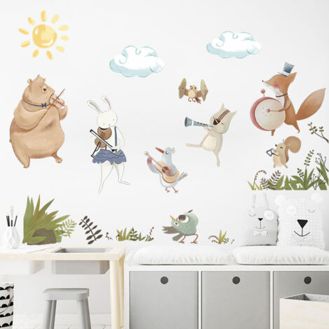 Stickers muraux Animaux de la forêt Ours Renard Cerf Sticker mural Bébé (1/5)