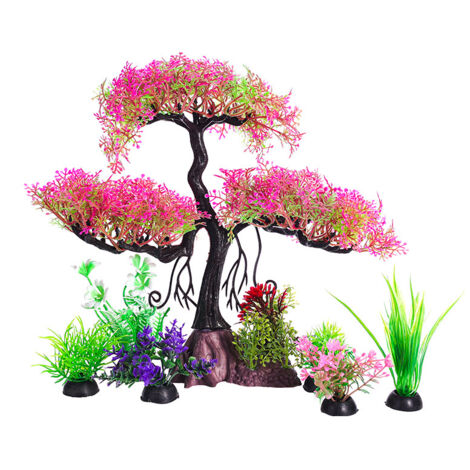 Pets Plantes artificielles en plastique pour aquarium - Taille