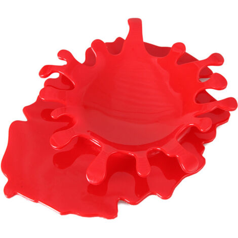Repose-cuillère en silicone (19 x 14 x 2,5 cm) en forme de ketchup, anti-éclaboussures. (1/4)