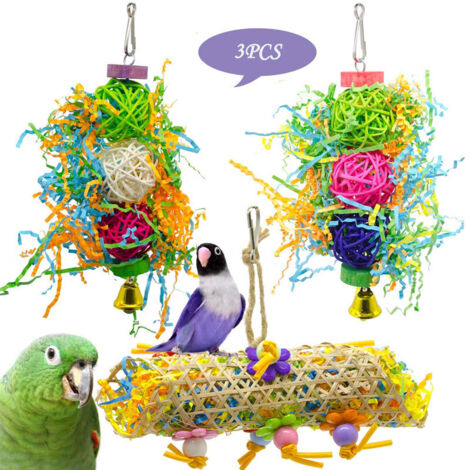 2 pièces jouets à mâcher pour perroquet jouets et accessoires p (1/5)