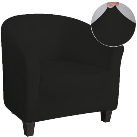 housse extensible convertible (noire), facile à installer. (1/3)