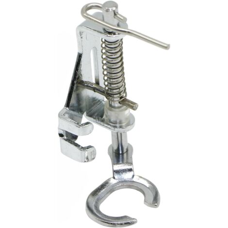 Pied presseur pour machine à coudre à repriser à mouvement libre, en métal et à bout ouvert - (1/4)