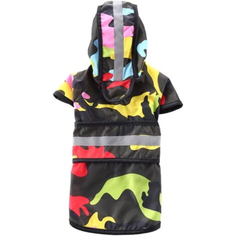 1 manteau imperméable réfléchissant pour chiot, vêtement pour chat ou chien, poncho camouflage (1/5)