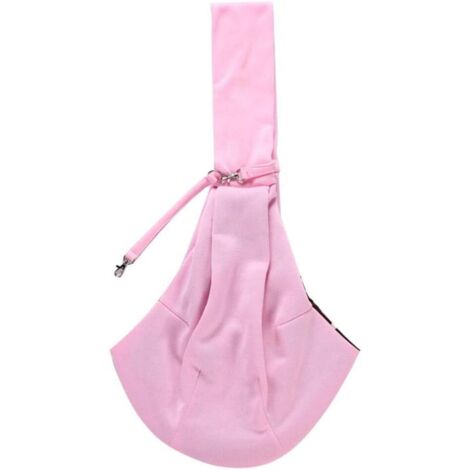 Sac bandoulière pour animaux de compagnie (1 pièce), sac à bandoulière respirant pour chien, sac à dos pour animaux de compagnie, rose (1/5)