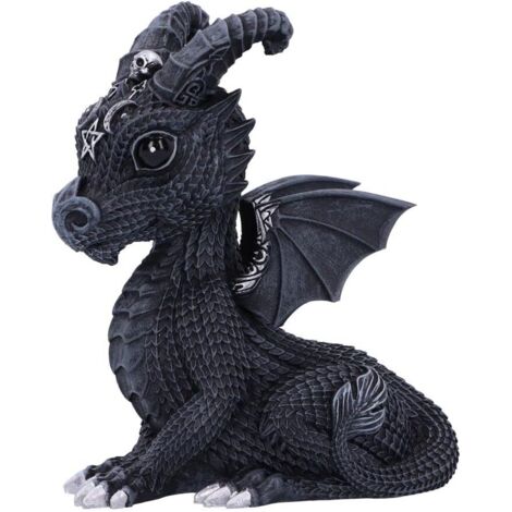 Figurine de dragon Cult Cuties, 10,7 cm, en résine noire, à la fois effrayante et adorable (1/5)