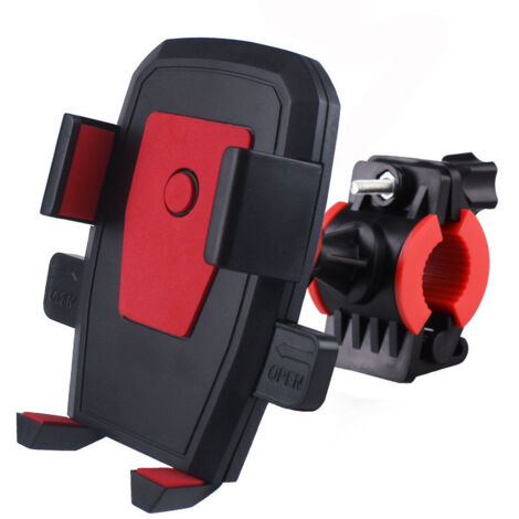 Support de téléphone portable rouge pour vélo, support universel pour smartphone