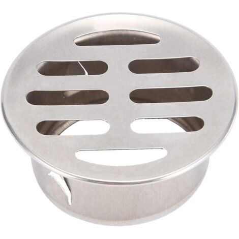 Bonde de sol (50 à ouverture plate), en acier inoxydable, pour balcon, anti-obstruction. (1/5)