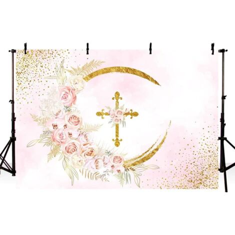 Décor pour Première Communion, Baptême, 150 x 100 cm - Thème Bohème (1/5)