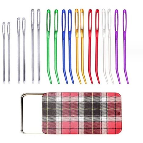 G-Sewing Needles, Handmade Wool Needle, Big Eye Needles with Stor (1/4)