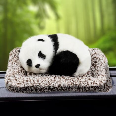 Sachets purificateurs d'air au charbon de bambou gris, décoration de voiture panda endormi (1/5)