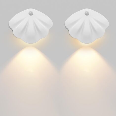 (2 pièces) Applique murale d'intérieur rechargeable avec détecteur de mouvement, sans fil (1/5)