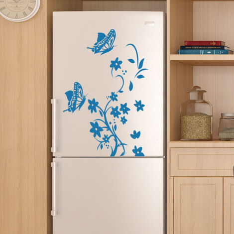 Petit Bleu Moyen 60X 40 Sticker Réfrigérateur Papillon Vigne Fi (1/5)