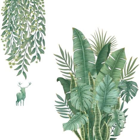 Stickers Muraul Stickers Art Mural Meubles Stickers Plante Vert (1/5)