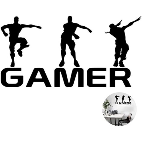 Gamer Wall Sticker Personnages Joueurs Décor Mur Autocollants G (1/5)