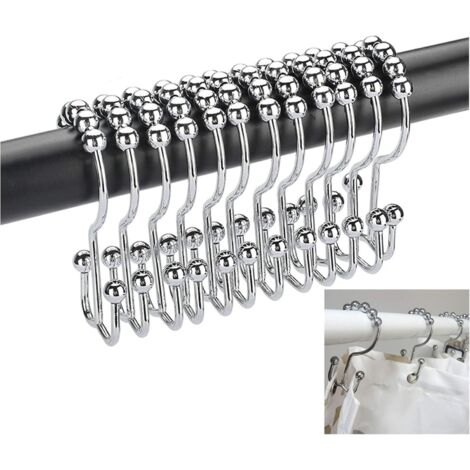 12 crochets de douche en acier inoxydable (1/5)