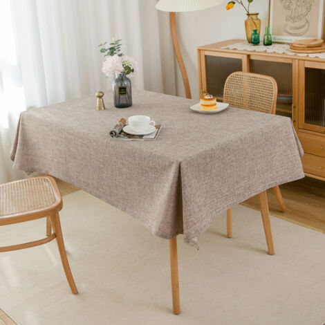 Une pièce (lin épais, plat et imperméable de couleur kaki, 90 x 90 cm) sim (1/4)