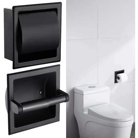 Mouchoir intégré, doublure en tissu dissimulée en acier inoxydable 304 noir (1/5)