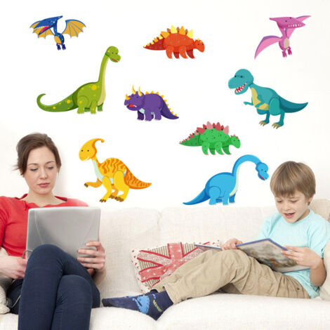 Stickers muraux dinosaures, décoration pour chambres d'enfants (1/5)
