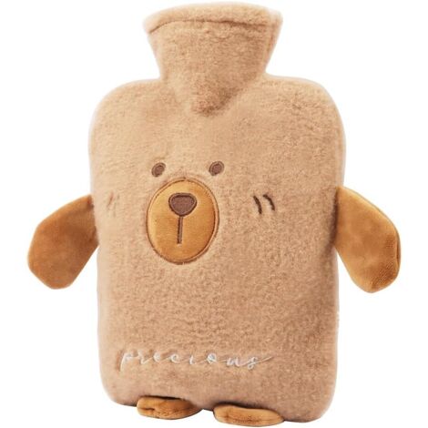 Bouillotte 2L, Bouillotte en peluche, Bouillotte pour enfants, Bouillotte avec couvercle (1/5)