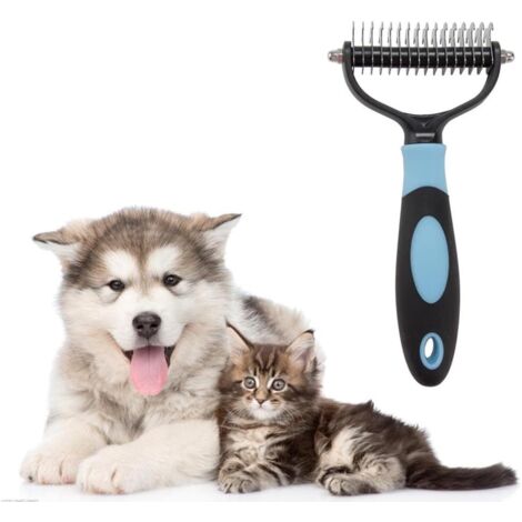 Peigne démêlant professionnel en acier inoxydable pour le toilettage des animaux (1/4)