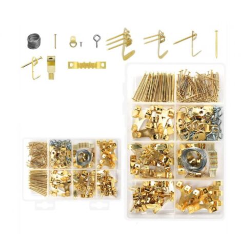 Crochet pour cadre photo, kit de suspension de 260 pièces, avec vis. (1/5)