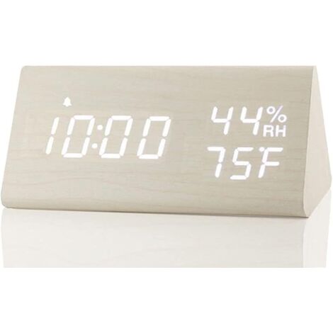 Réveil numérique avec affichage électronique de l'heure par LED en bois 3 Ala (1/5)