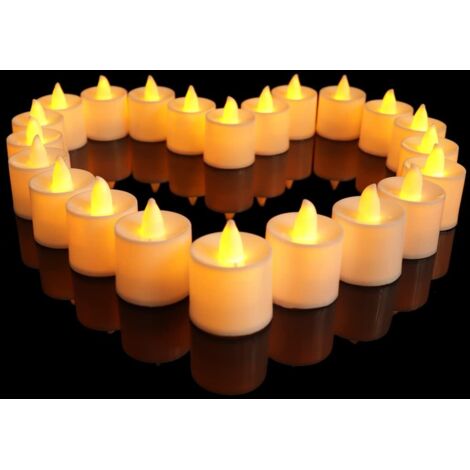 Lot de 24 bougies LED sans flamme, à piles, réalistes et (1/5)
