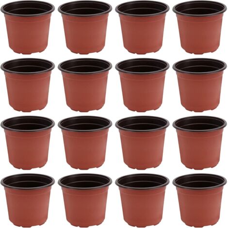 Lot de 50 pots de semis en plastique, pots de fleurs, pots de plantes, plastique fluide