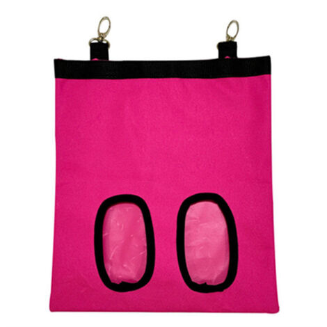 Sac à foin rose rouge pour lapins - Mangeoire à foin - Sac à foin suspendu noir (1/5)