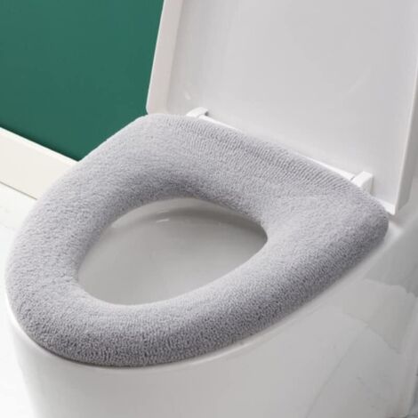 Ensemble de 3 housses de siège de toilette épaisses et douces, extensibles et lavables. (1/4)