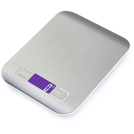 Balance numérique intelligente avec écran LCD pour cuisine en acier inoxydable, (1/4)