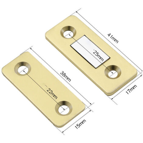 Aimant pour porte de placard, lot de 4, loquet magnétique très fin. (1/3)
