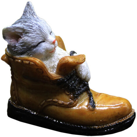 Poupée chat premium miniature en PVC pour jardinage, décoration artisanale, bonsaï (1/5)