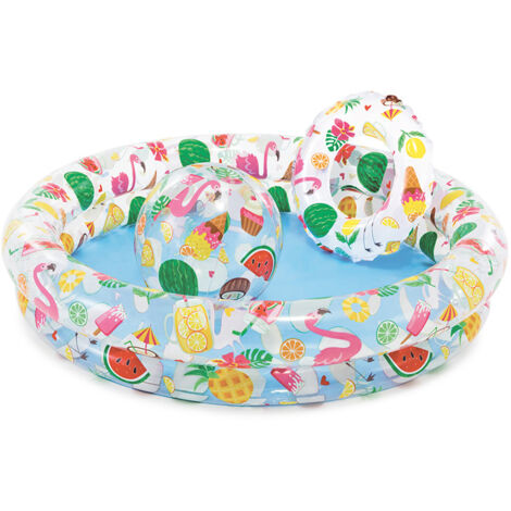Jeu d'extérieur - Piscine + Bouée + Ballon - Diamètre : 122 cm (1/5)