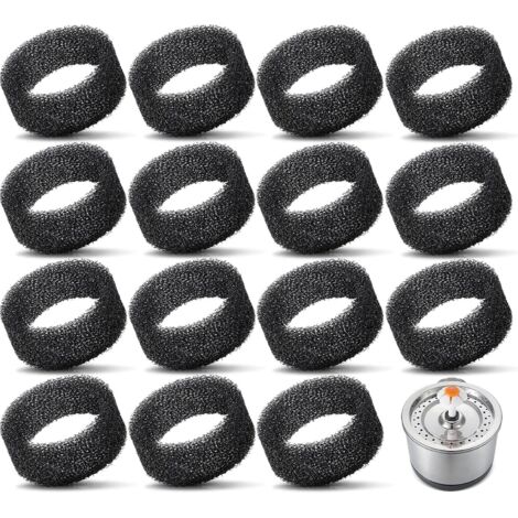 16 filtres en mousse noirs ronds pour fontaine à eau pour animaux (1/5)
