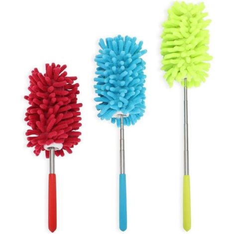 Lot de 3 plumeaux à main en microfibre extensibles et lavables (1/5)