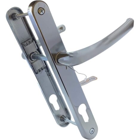 Poignées de porte en PVC chromé Hardex, 92 mm / 210 mm (1/4)