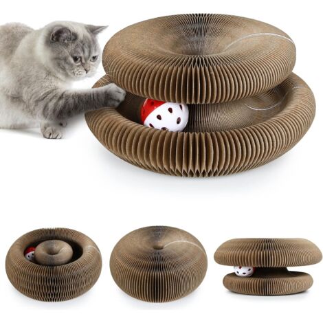 Griffoir magique pour chat - Avec balle à clochette, interactif (1/5)