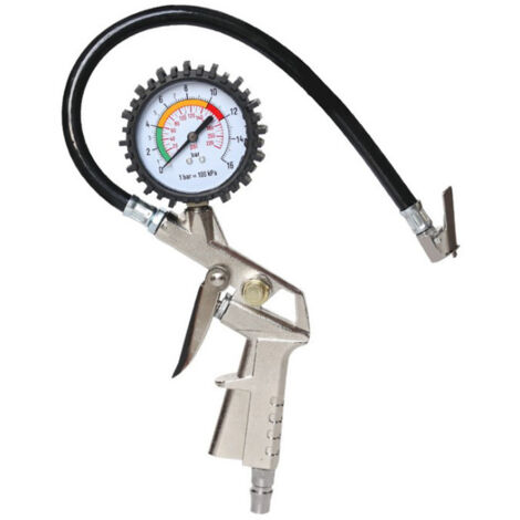Manomètre de pression des pneus automobiles tout métal haute précision avec pistolet 5 (1/3)
