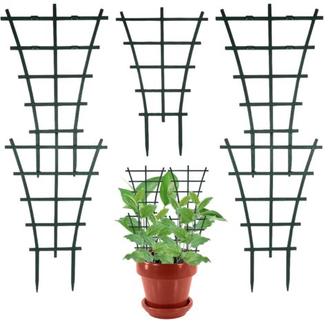Lot de 5 supports pour plantes grimpantes, treillis pour plantes grimpantes, polypropylène (1/5)