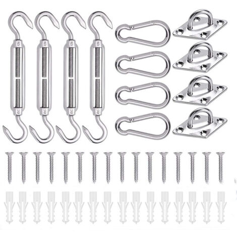 Kit de fixation pour auvent, robuste et résistant, en acier inoxydable. (1/4)