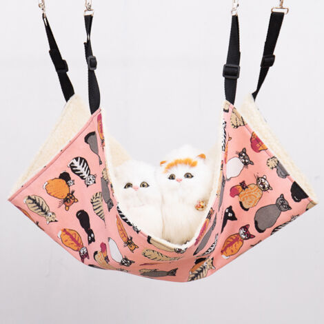 Hamac pour chat en peluche, hamac en fer pour chat, litière suspendue pour chat Cat B (1/2)