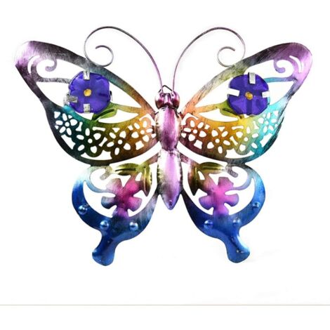 Décoration murale papillon en métal 3D, décoration suspendue, papillon vintage (1/5)