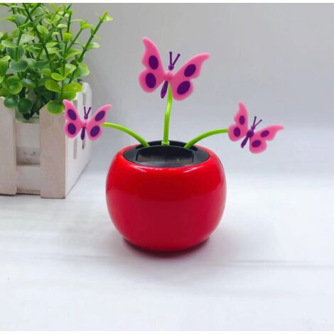 Fleur solaire dansante, décoration de voiture solaire pour poupée, fleur solaire pour voiture (1/4)